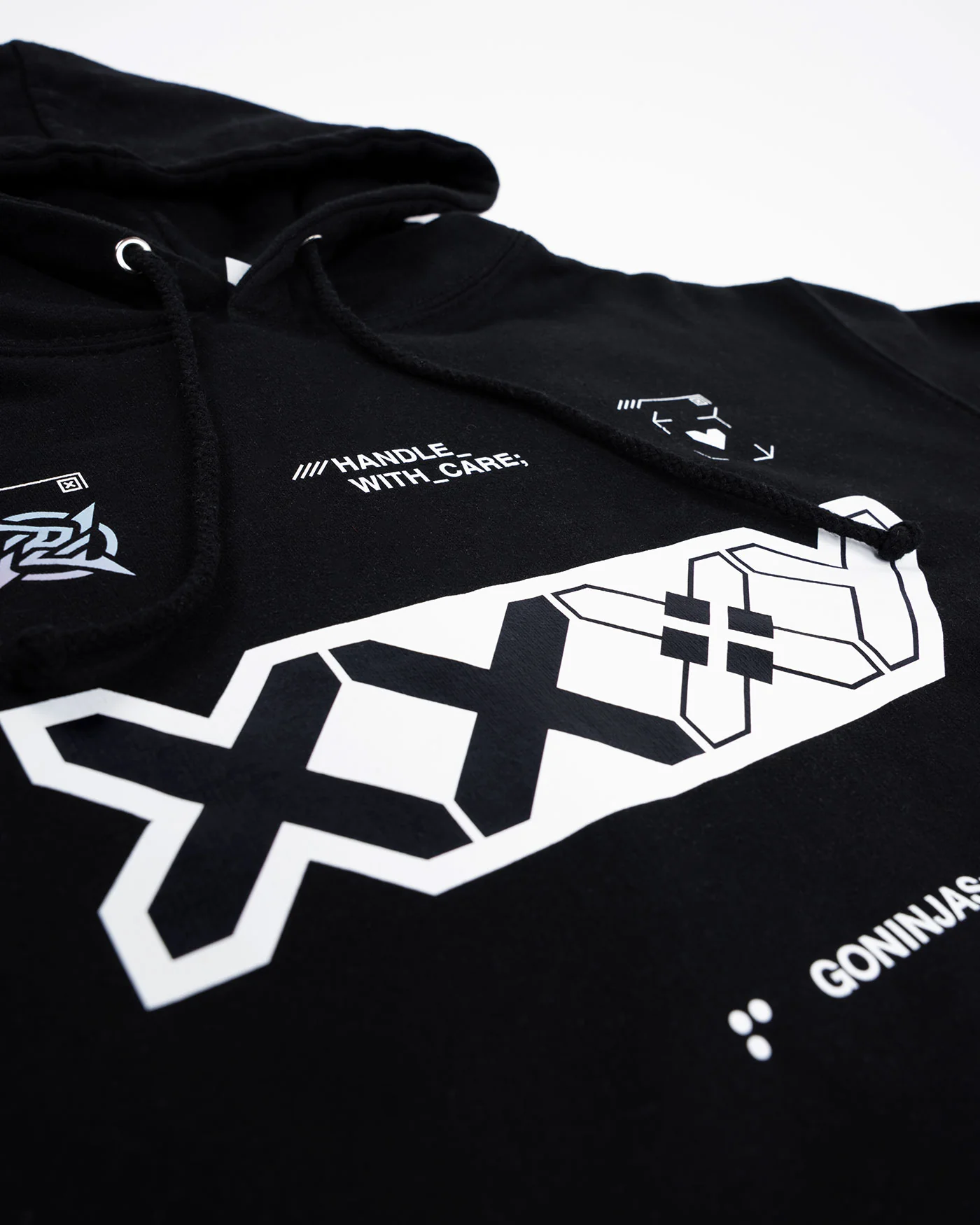 Black Printstream Hoodie - Image 3
