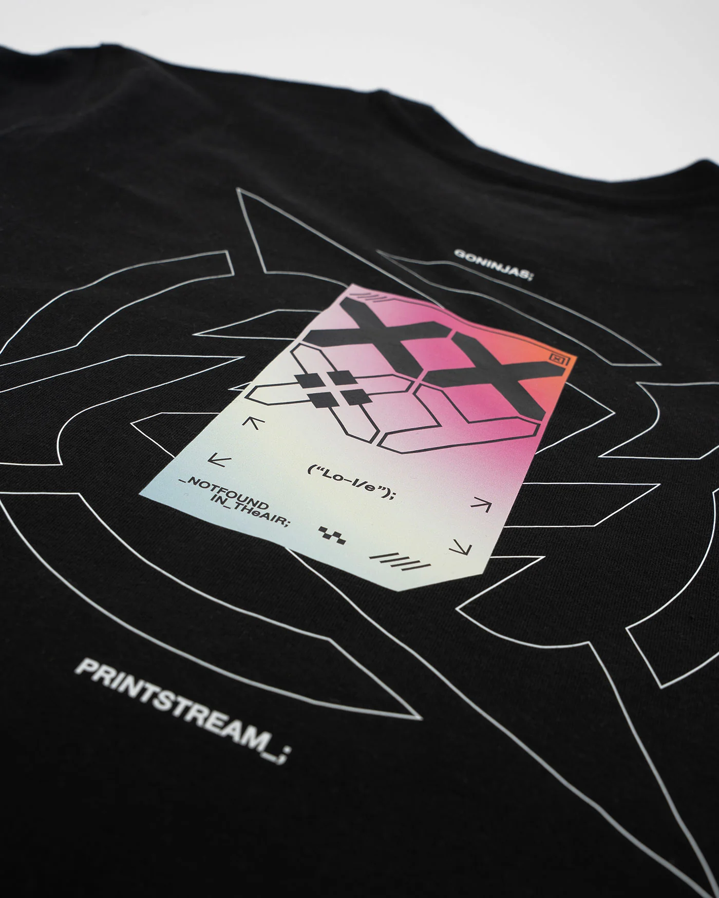 Black Printstream T-Shirt | "Lo-I/e" Gradient Edition - Image 3