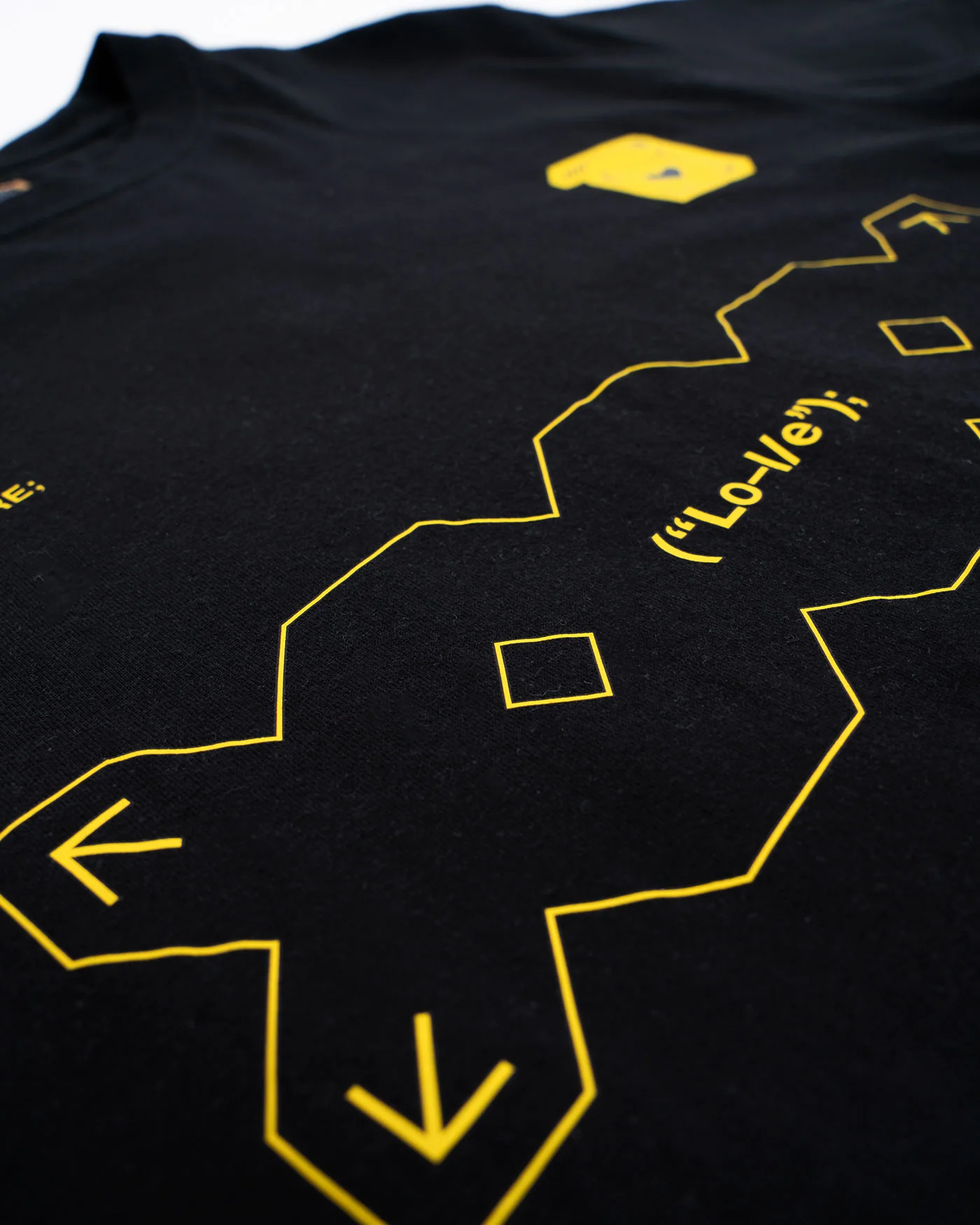 Black Printstream T-Shirt | "Lo-I/e" Yellow Edition - Image 3