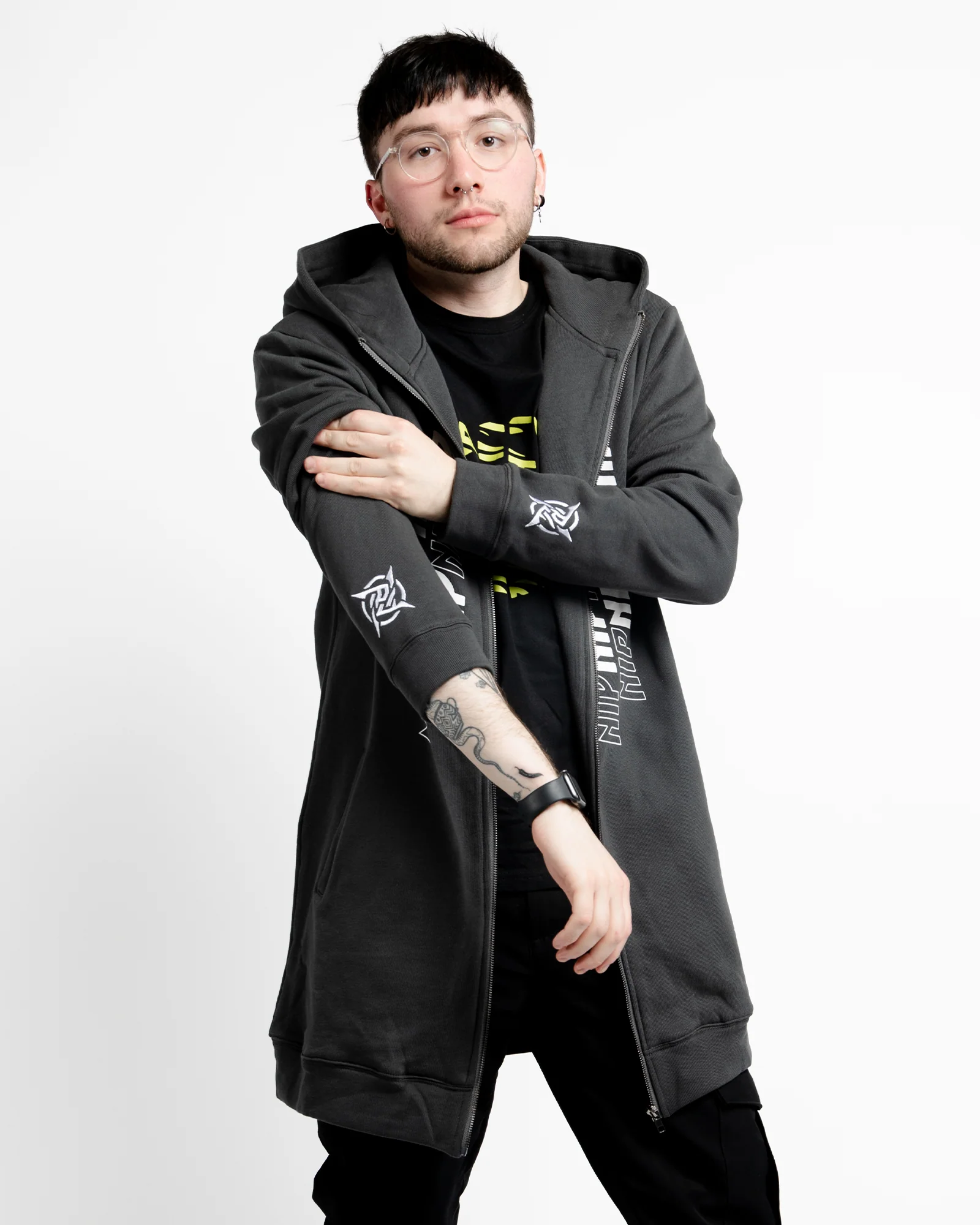 Ninjutsu Collection - Long Hoodie Gray - Image 2