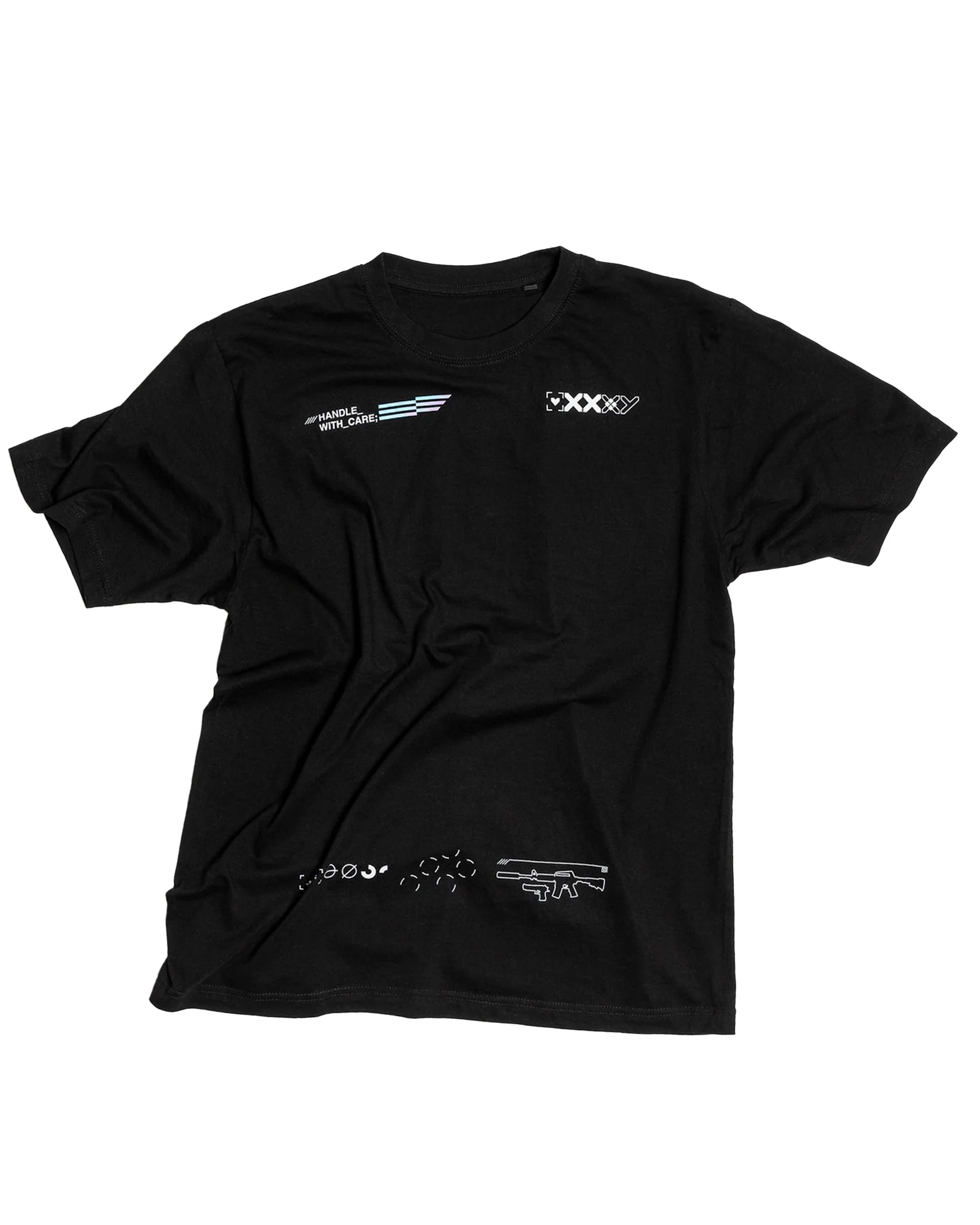 Black Printstream T-Shirt - Image 2