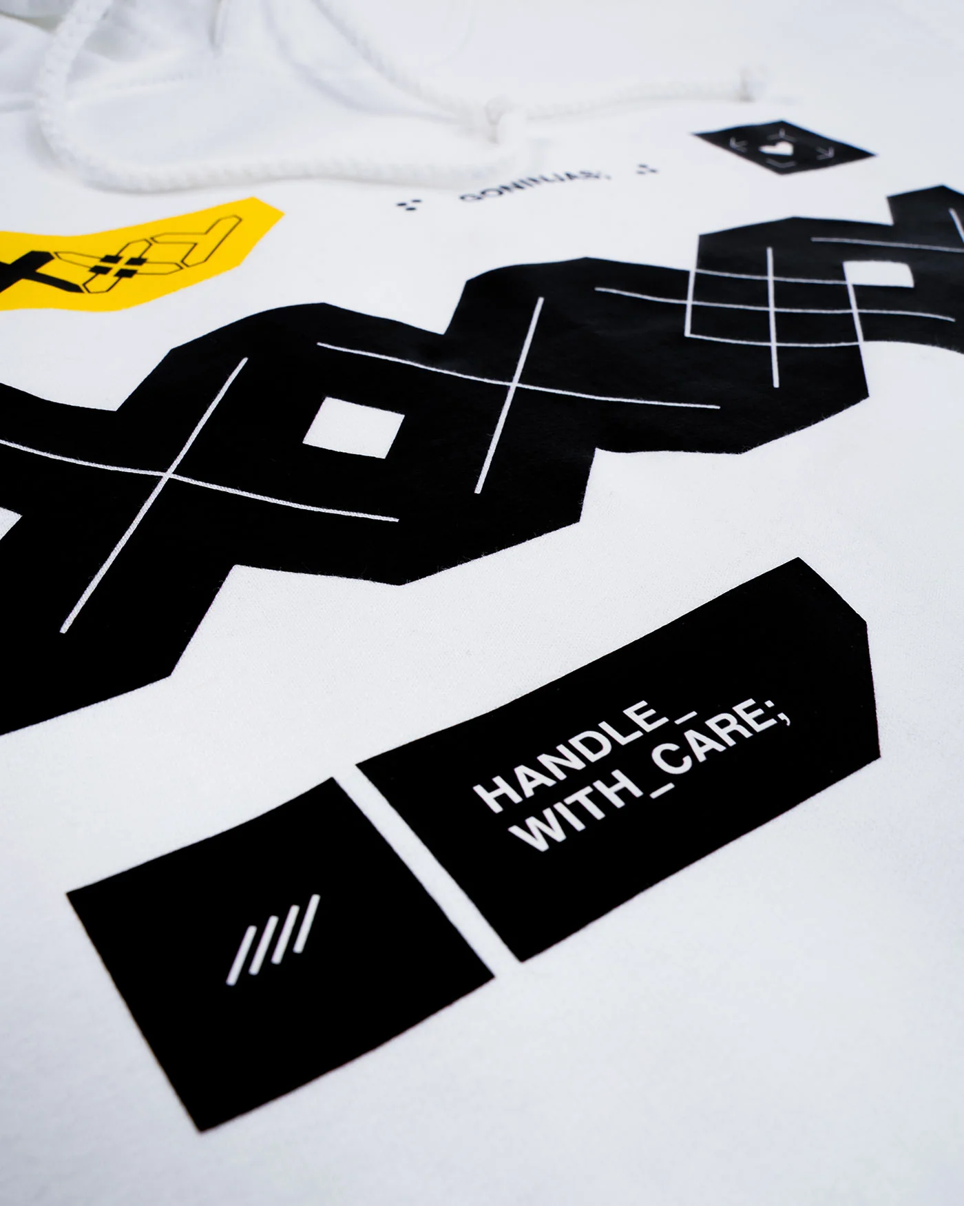 White Printstream Hoodie | "Lo-I/e" - Image 4