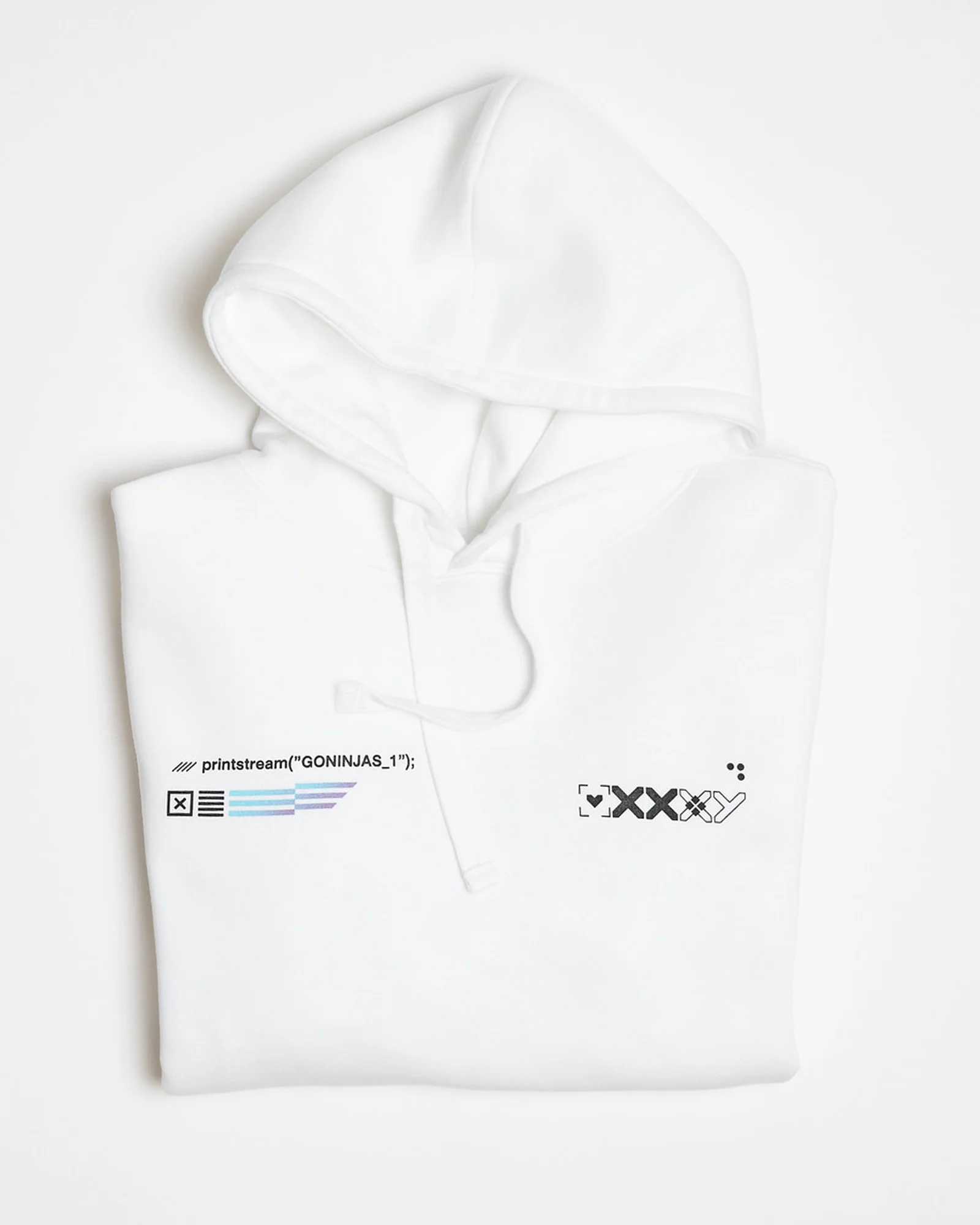 White Printstream Hoodie - Image 3
