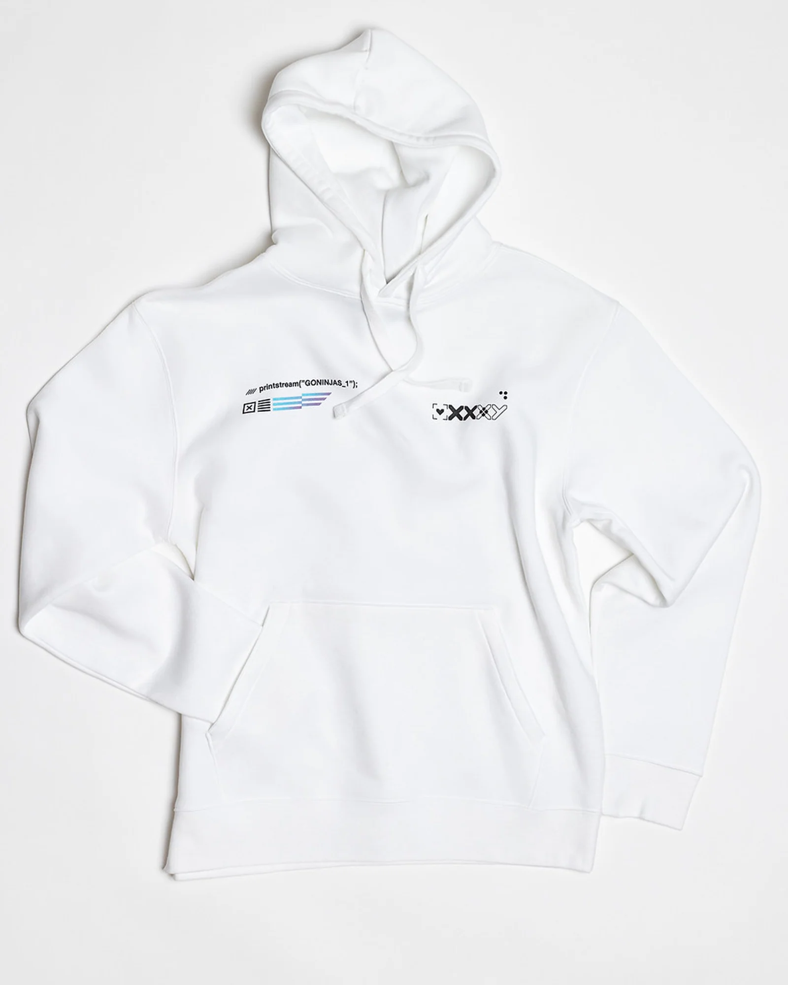 White Printstream Hoodie - Image 4