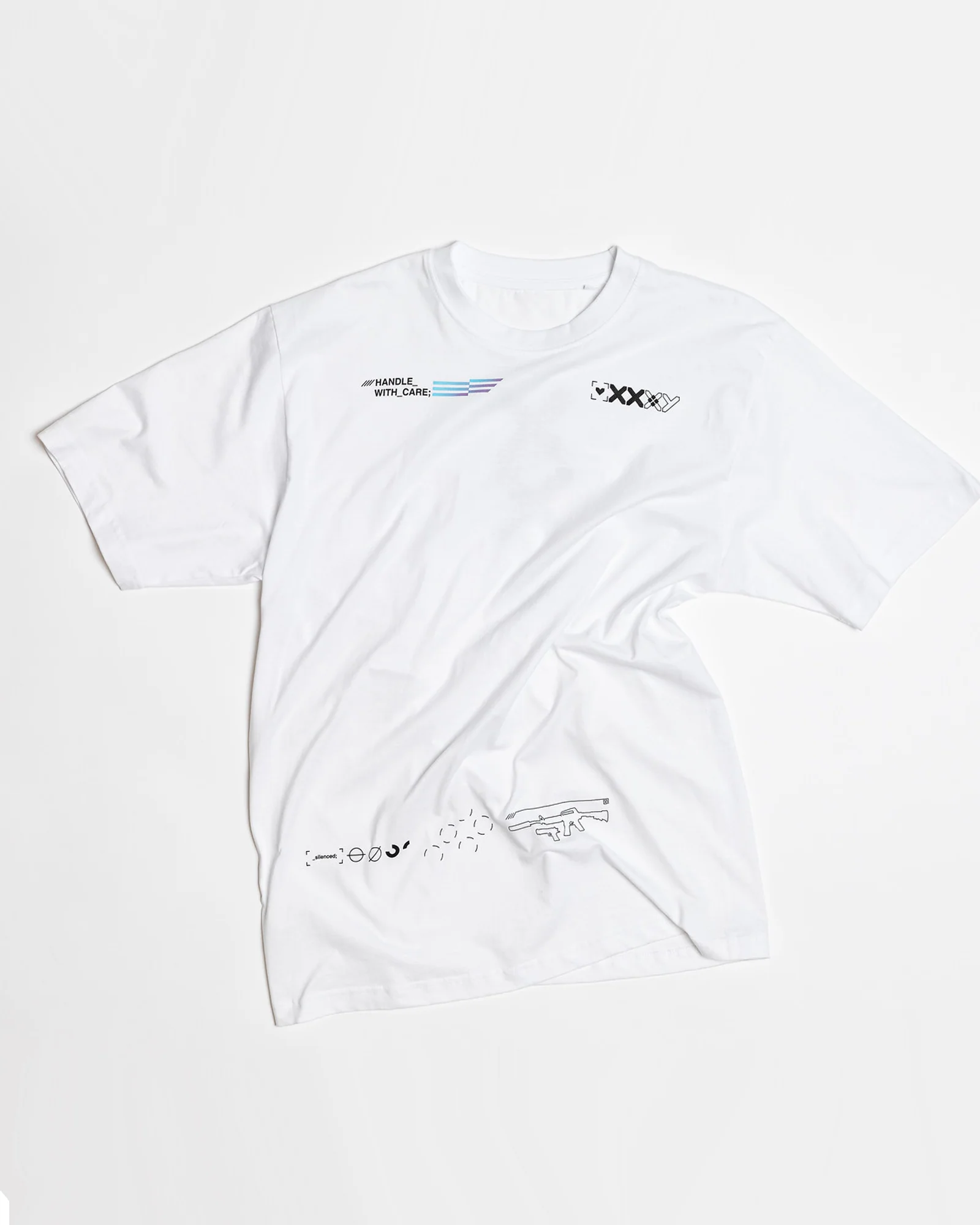 White Printstream T-Shirt - Image 4