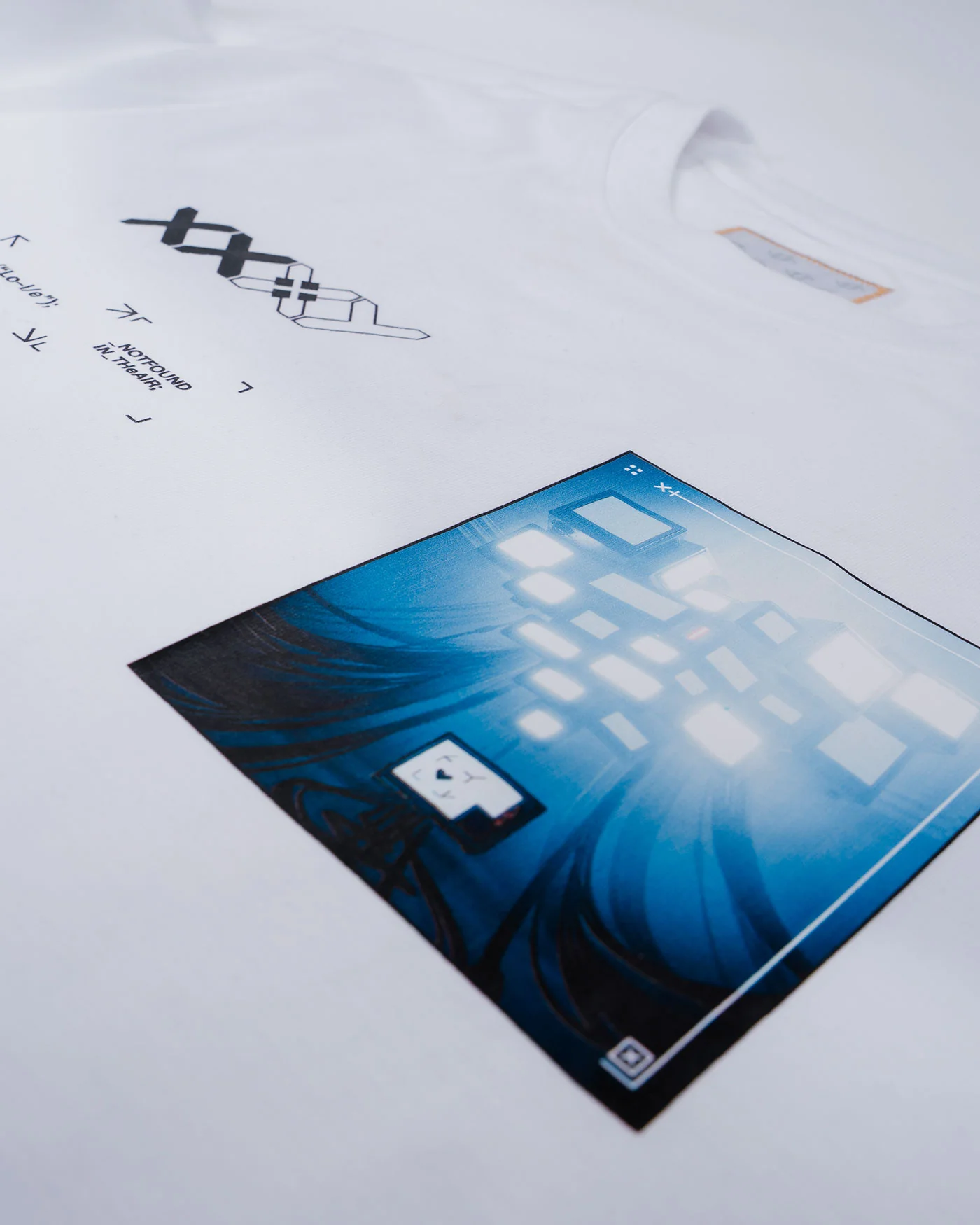 White Printstream T-Shirt | Heather - Image 3