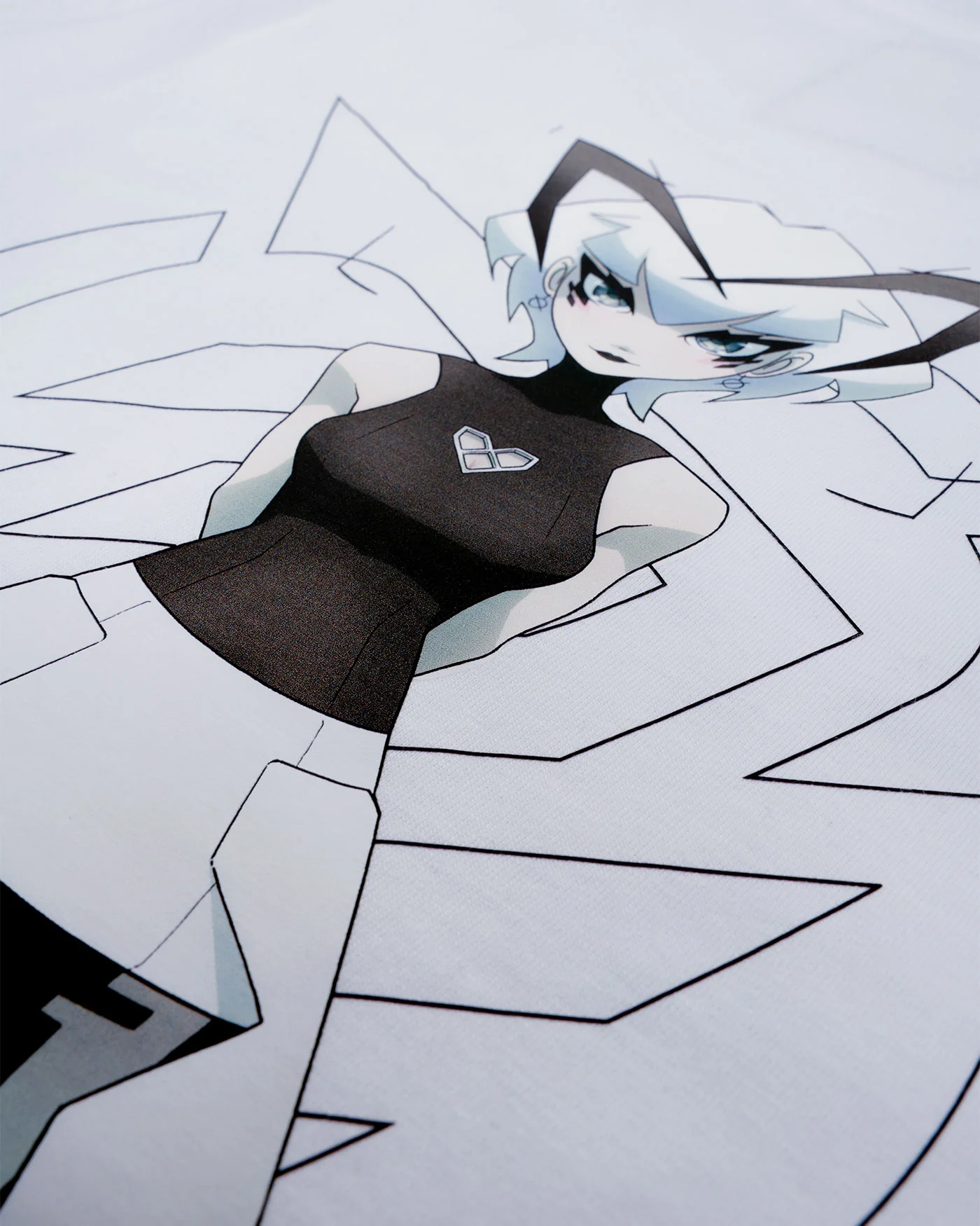 White Printstream T-Shirt | Heather - Image 5