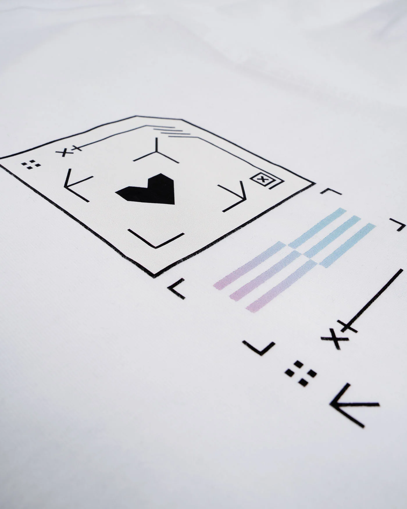 White Printstream T-Shirt | "Lo-I/e" - Image 3