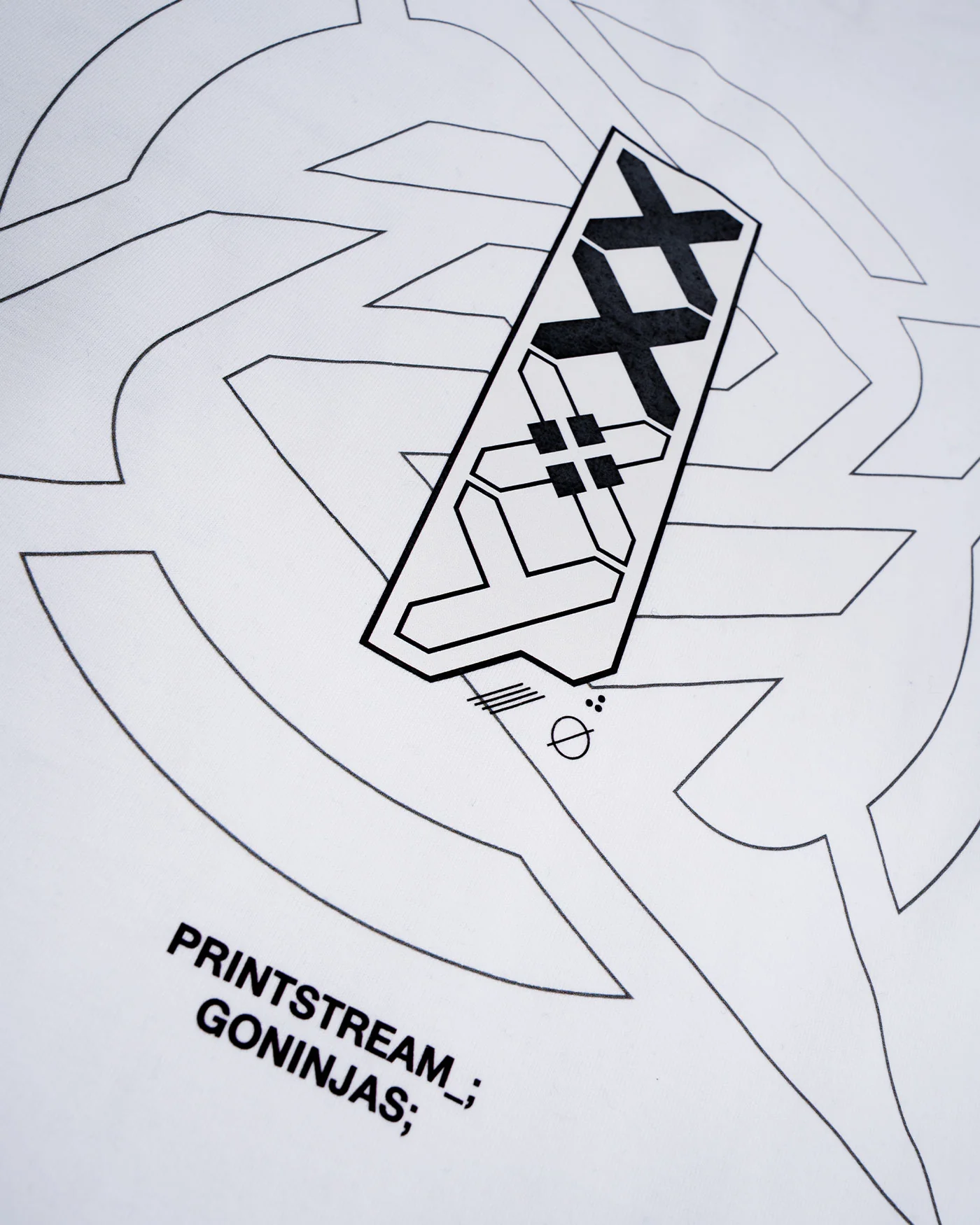 White Printstream T-Shirt | "Lo-I/e" - Image 4